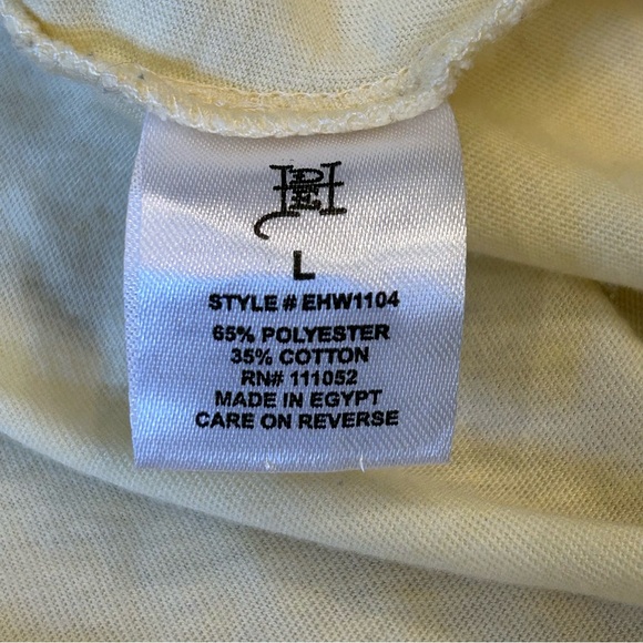 Ed Hardy Crop Light Yellow Graphic Short Sleeve Tee Size Large - Picture 7 of 7